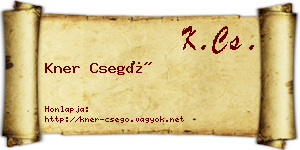 Kner Csegő névjegykártya